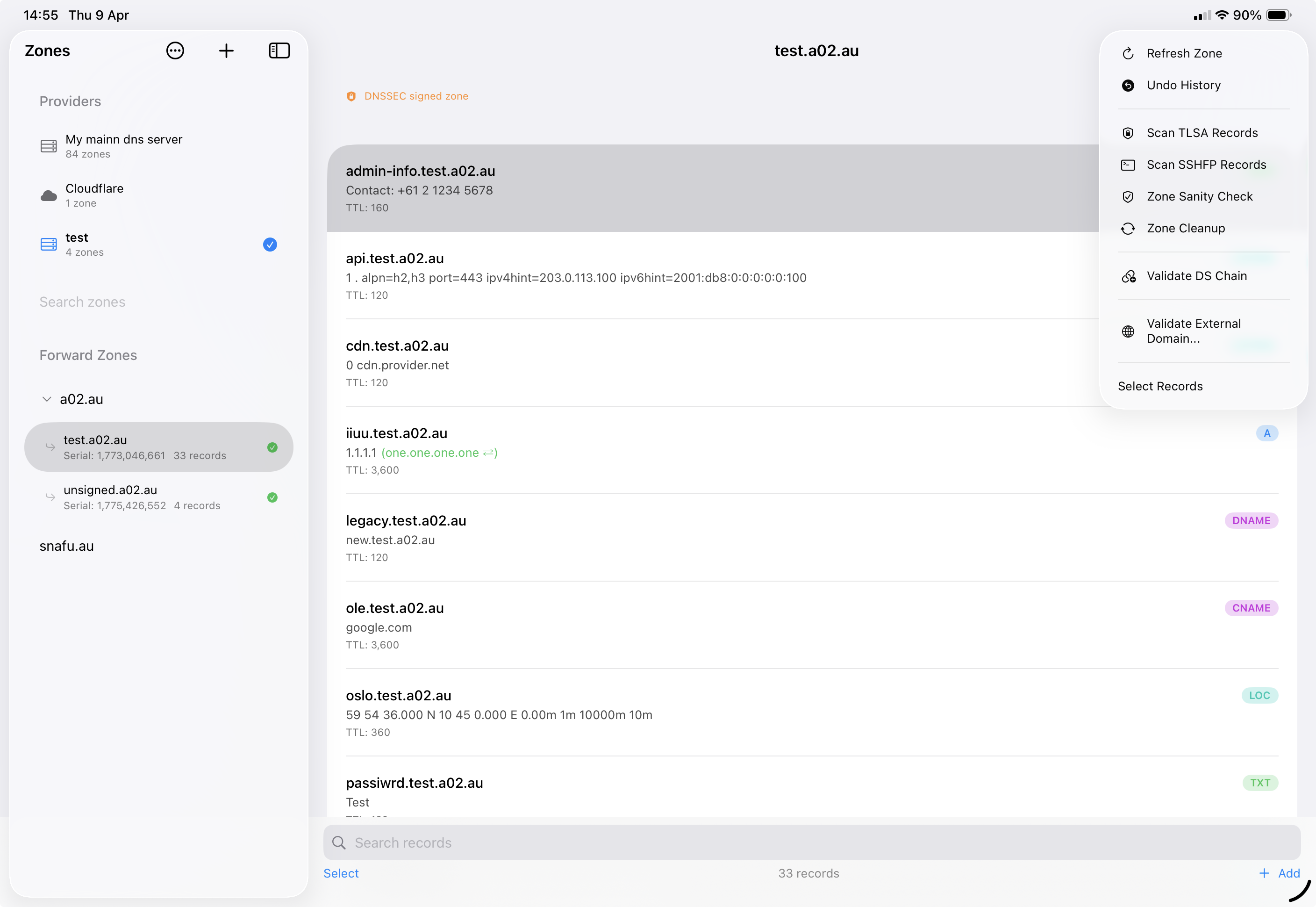 Overflow menu on iPad